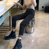 GOLWIS レディース テーパードパンツ デニムパンツ 体型カバー ハイウエストデニム ストレッチ ゆったり ジーンズ ロング丈
 
 bottoms0007