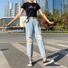 GOLWIS サーカス デニム ロールアップ ダメージ加工 9分丈 ストレッチあり ゆったり ボトムス パンツ ジーンズ
 
 ヴィンテージ風 春 夏 レディース bottoms0008