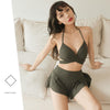 GOLWIS レディース 女 水着 ビキニ フレア ハイウエスト クロッシー パンツ 2点セット 2点set 海 旅行 ビーチ 大人セクシー swim8250