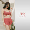 GOLWIS レディース 水着 ビキニ 2点セット クロッシー デザインハイウエスト セクシー クロスビキニ ピーチ swim8280