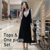 レディース トップス ワンピース サロペット 上下セット tops0021